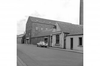 Galashiels, Hudderfield Street, Abbotsford Mill
View from S showing part of SW front of mills