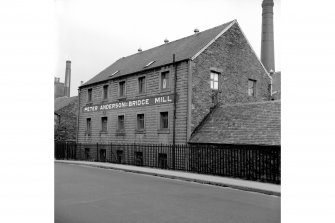 Galashiels, Hudderfield Street, Bridge Mill
View from SSE showing SSW front of main block