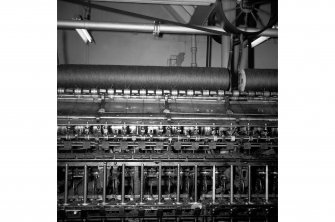 Galashiels, Hudderfield Street, Bridge Mill, Interior
View showing ring spinning frame