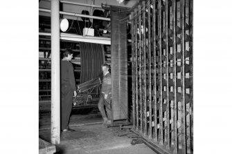 Galashiels, Hudderfield Street, Bridge Mill, Interior
View showing beaming