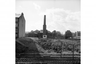 Glasgow, Slatefield Street, Slatefield Brewery
View from N showing chimney and NNE front