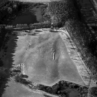 Kinneil Roman Fortlet, oblique aerial view, taken from the ENE.