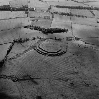 Barra Hill, oblique aerial view, taken from the ESE, centred on the fort.
