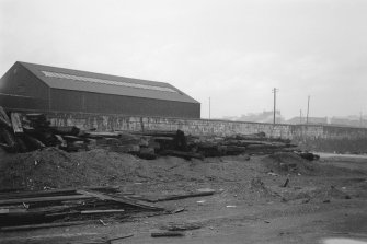 Glasgow, 229-231 Castle Street, St Rollox Chemical Works
View showing lifted railway sleepers