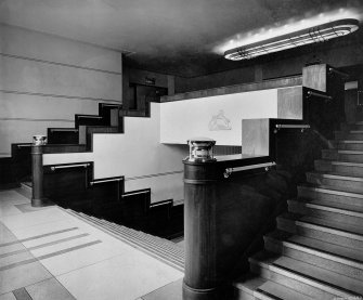 View of interior staircase at Rothesay Pavilion, Bute

