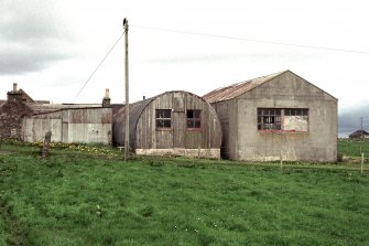 Orkney, Upper Gritley, Nissen Huts
View of huts from South