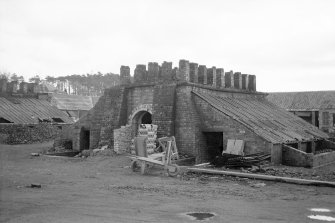 View from NNE showing NW and NE fronts of N updraught tile kiln