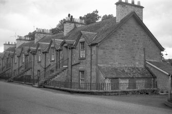 View from S showing part of SW and SE fronts of houses on N side of Teith Road