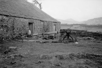 View from ESE showing open horse mill with part of farm in background