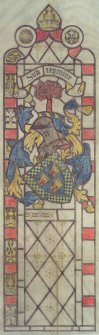 Cluny Castle.
Photographic copy of detail of stained glass window in chapel.
Scanned image of E 1340 CN.