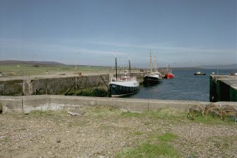 View of harbour from South with boats