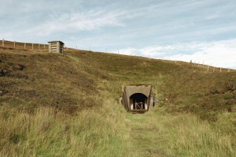 South tunnel, view of entrance and vent from South.