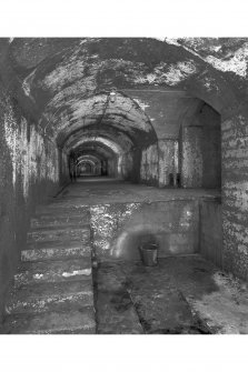 Tank access tunnel, view of interior from West.