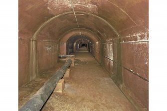 Tank access tunnel, view of interior from East.