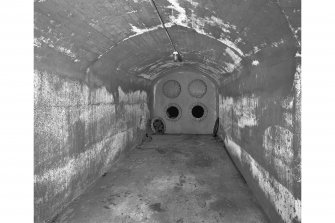 Tank access tunnel, view of tank end.