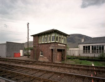 View from west NW (across tracks) of signal box