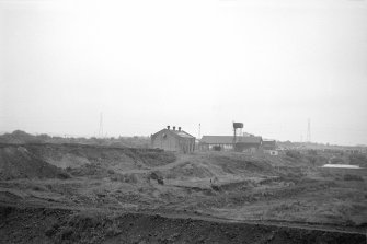 View from SW showing shale-oil works with engine shed and two other sheds in background