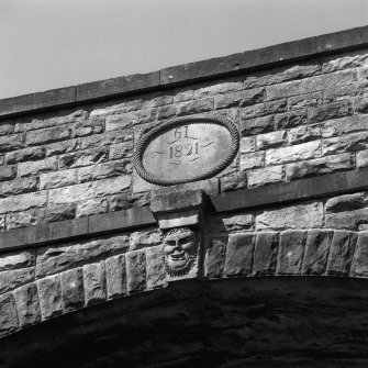Detail of bridge showing date-stone 1821.
