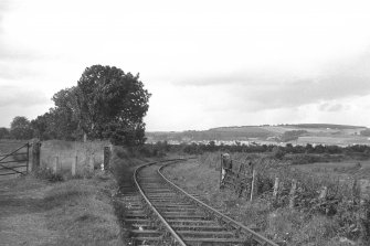 View looking NNW showing part of branch railway