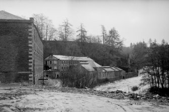 View from NNW showing dyeworks and engineer's shop in distance with part of school in foreground