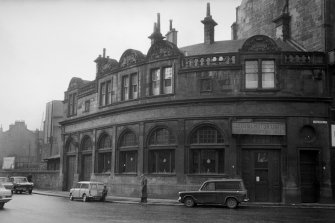 View from SE showing curved SSW front of surface building