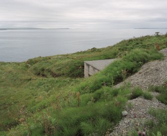 W.W.1 magazine, trench and gun emplacement, view from NE