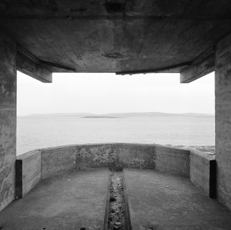 Searchlight emplacement, view looking through front aperture