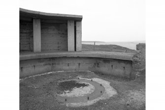 Gun emplacement, detail of hold-fast