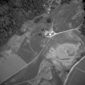 Scanned image of aerial view of Castle Menzies.
