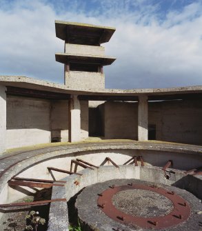 View from South of observation post and hold-fast for twin 6 pound gun