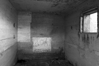 Twin 6 pound gun emplacement.
Interior, view of store from South of store with contemporary grafitti visible