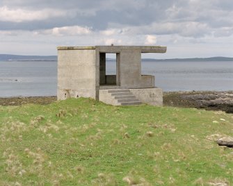 Searchlight No.2 emplacement, view from South West showing concrete steps to entrance.