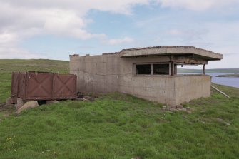 Scanned image of view of battery observation post and water tank from West