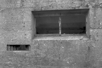 Scanned image of Battery observation post, detail of window and gun-loop