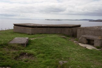 Scanned image if view of World War II gun emplacement and remains of World War I gun emplacement from North-East