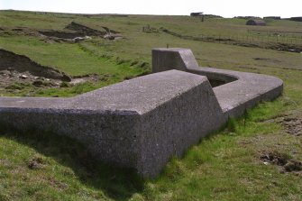 Scanned image of view of World War I gun emplacements from North