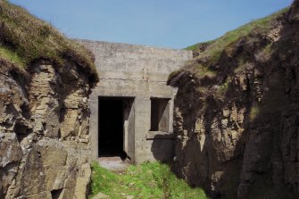 Scanned image of view of World War I trench and magazine