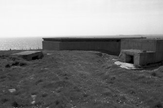 Scanned image of view of remains of World War I emplacement showing ammunition lockers from East