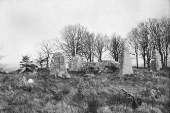 General view from the north.
Original negative captioned: 'Aikey Brae Circle Old Deer from North 1907'.