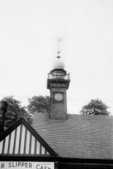View from SSW showing SSW front of W ornamental tower