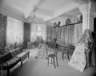 Interior, view of curtain department.