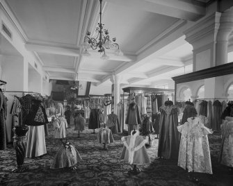 Interior, view of women's fashion department.