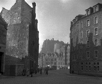 View of the Grassmarket, Edinburgh from Candlemaker Row looking towards the Castle
NMRS Survey of Private Collection
Digital Image only

