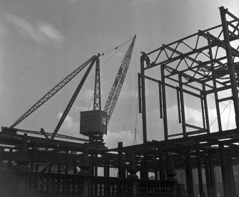 View of the National Library of Scotland under construction
