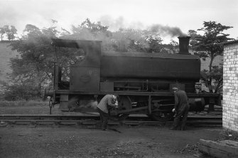 View showing colliery locomotive
