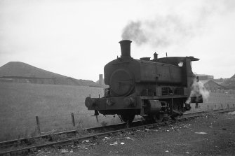 View showing colliery locomotive