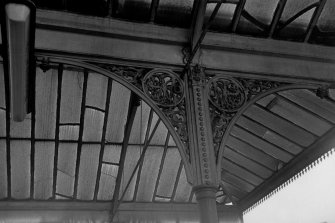 View showing detail of awning of down platform building