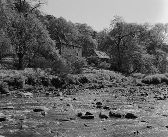 View of Lin's Mill across the Almond
