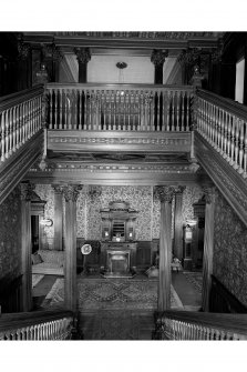 Interior.
General view from staircase landing down to main hall.