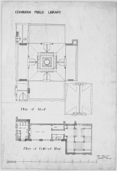 Plan of Roof and Entresol Floor.
u.s.   Dated "November 1898".
